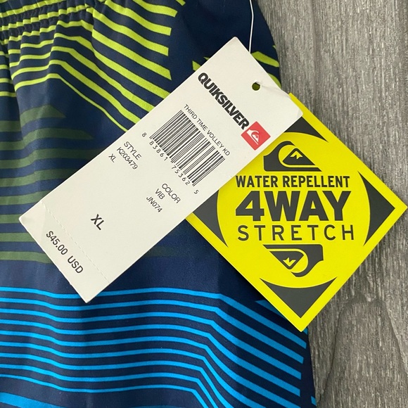 Quiksilver Third Time Volley swim trunks NEW - Picture 2 of 3